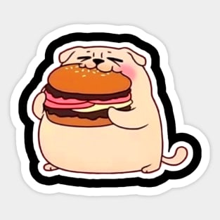 Beefy Bites the Pug Sticker